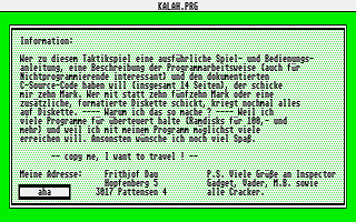 Kalah atari screenshot